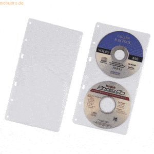 Durable CD-Hülle Cover S für 2 CDs/DVDs PP transparent 5 Stück