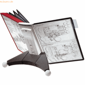 Durable Sichttafelständer System table Sherpa mit 10 Tafeln grau/schwa