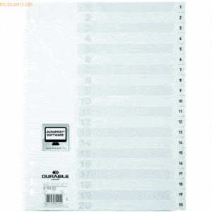 Durable Register A4 1-20 PP weiß