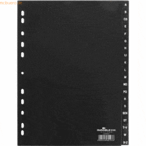 Durable Register A4 PP A-Z 20-teilig schwarz