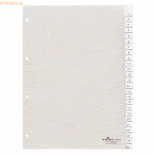 Durable Register A4 blanko PP 25-teilig transparent