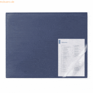 5 x Durable Schreibunterlage 65x50cm mit Kantenschutz dunkelblau