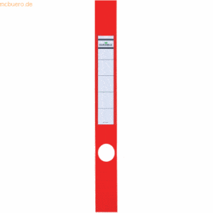 Durable Ordnerrückenschild Ordofix schmal 40x390mm rot VE=10 Stück