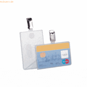 Durable Hüllen für Sicherheitsausweise oder Magnetkarten 54x85 transpa