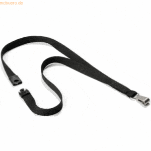 Durable Textilband Soft Colour 15mm mit Karabiner 44cm schwarz VE=10 S