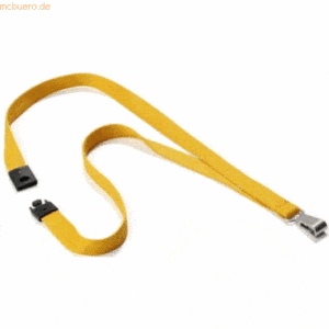 Durable Textilband Soft Colour 15mm mit Karabiner 44cm gelb VE=10 Stüc