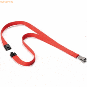 Durable Textilband Soft Colour 15mm mit Karabiner 44cm hell orange VE=