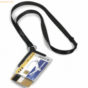 Durable Sicherheitsausweishalter Card Holder de luxe Duo Acryl anthraz