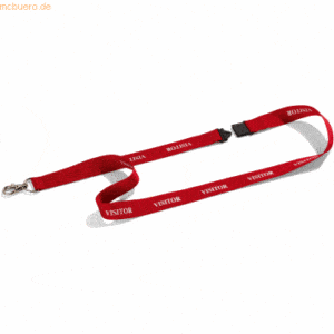 Durable Textilband 20 -Visitor- 44cm rot VE=10 Stück