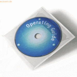 Durable Selbstklebetasche Pocketfix CD/DVD mit Klappe transparent VE=1