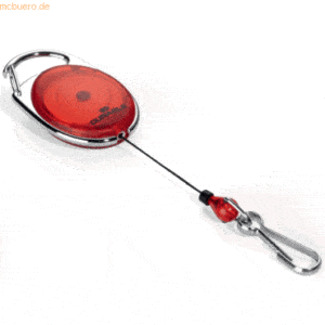 Durable Aufrollmechanismus JoJo Style mit Federhaken 80cm rot