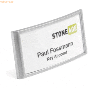 Durable Namenschild Classic 30x65mm mit Magnet VE=10 Stück silber