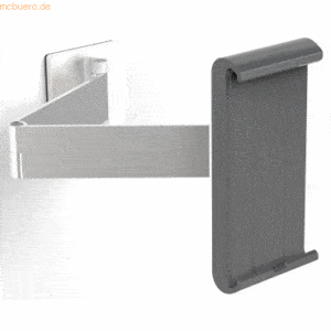 Durable Tablet-Wandhalter 7-13 Zoll mit Schwenkarm metallic silber