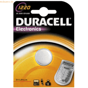 Duracell Knopfzelle Lithium CR1220 3V 38mAh