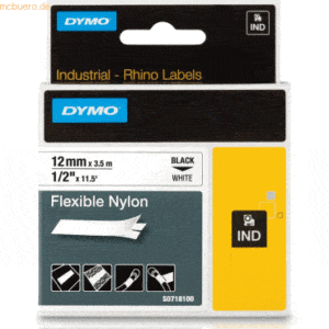 Dymo Schriftbandkassette Nylon flexibel laminiert 3