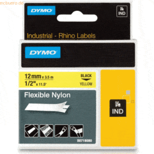 Dymo Schriftbandkassette Nylon flexibel laminiert 3
