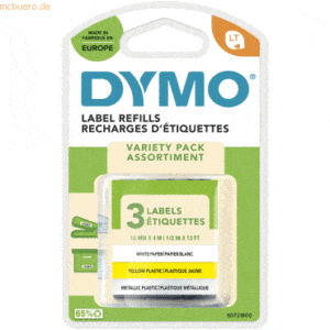 Dymo Schriftbänder Dymo LetraTag Starterpack 12mm