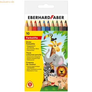 6 x Eberhard Faber Buntstifte dick VE=10 Farben