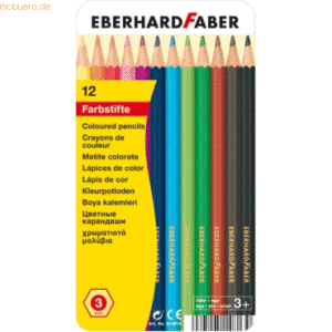 5 x Eberhard Faber Buntstifte hexagonal VE=12 Farben Blechetui