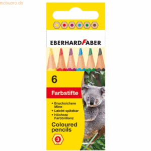 10 x Eberhard Faber Buntstifte kurz VE=6 Farben