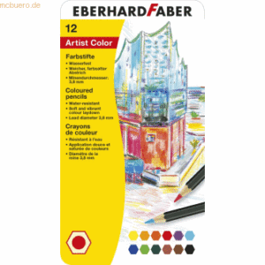 5 x Eberhard Faber Farbstift Artist Color VE=12 Farben Metalletui