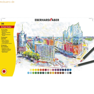 3 x Eberhard Faber Farbstift Artist Color VE=36 Farben Metalletui