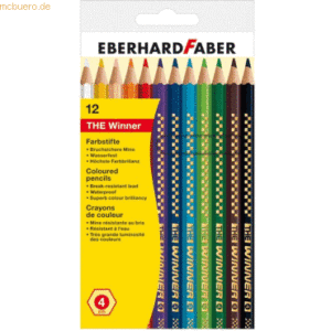 Eberhard Faber Buntstifte sechseckig 12 Farben sortiert