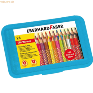 3 x Eberhard Faber Buntstift Tri Winner VE=24 Farben Kunststoffbox