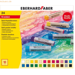 3 x Eberhard Faber Soft-Pastellkreiden 64mm VE=24 Stück Kartonetui