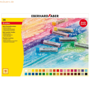 3 x Eberhard Faber Soft-Pastellkreiden 64mm VE=36 Stück Kartonetui