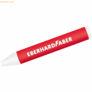 12 x Eberhard Faber Wachskreide dreikant weiß