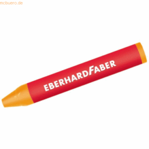 12 x Eberhard Faber Wachskreide dreikant kadiumorange dunkel