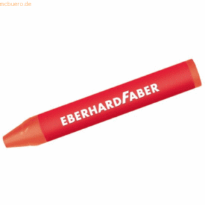 12 x Eberhard Faber Wachskreide dreikant scharlachrot