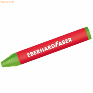 12 x Eberhard Faber Wachskreide dreikant grasgrün