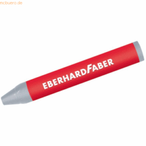 12 x Eberhard Faber Wachskreide dreikant silber