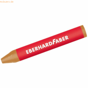 12 x Eberhard Faber Wachskreide dreikant ocker gebrannt