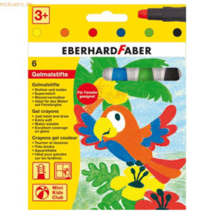 5 x Eberhard Faber Wachsmalstift / Gelmalstifte rund VE=6 Farben