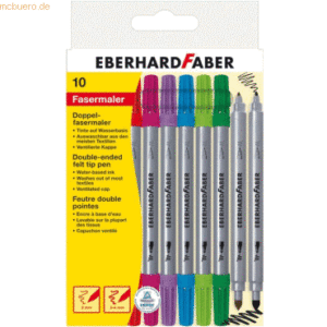 10 x Eberhard Faber Doppelfasermaler VE=10 Stück