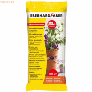 3 x Eberhard Faber Modelliermasse Plast classic tonbasierend 1kg terra