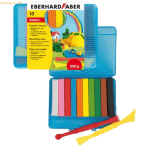 6 x Eberhard Faber Plastilin-Knete VE=10 Farben Kunststoffbox