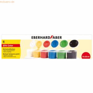 Eberhard Faber Schulmalfarbe Efacolor Tempera Töpfe 25ml VE=6 Farben