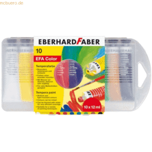 6 x Eberhard Faber Schulmalfarbe Efacolor Tempera Tuben 12ml VE=10 Far