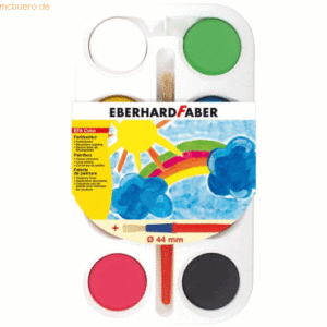 3 x Eberhard Faber Farbkasten 44mm 8 Farben sortiert