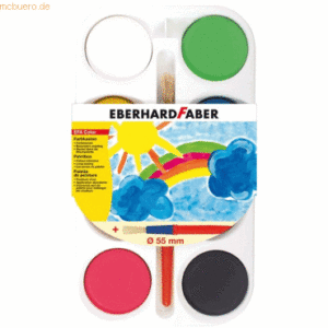 3 x Eberhard Faber Farbkasten 55mm 8 Farben sortiert