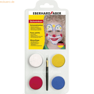 5 x Eberhard Faber Schminkset 4er Set Clown Puderschminke