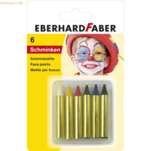 5 x Eberhard Faber Schminkstifte kurz Wasserbasis VE=6 Stück