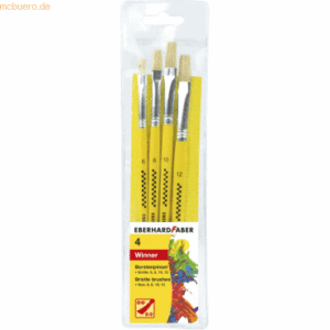 10 x Eberhard Faber Pinsel-Set VE=4 Stück 4x Flachpinsel