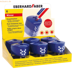 6 x Eberhard Faber Doppelspitzdose Winner dreieckig 8/10mm blau