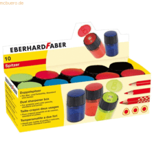 10 x Eberhard Faber Doppelspitzdose 8/10mm farbig sortiert