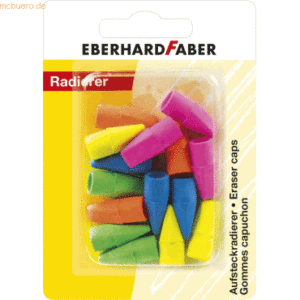 Eberhard Faber Aufsteckradierer für Bleistifte VE=15 Stück farbig sort
